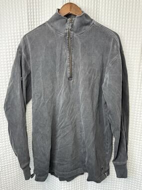 Paradise Collection Men’s M Gray 100% Cotton Quarter Zip Pullover Sweatshirt